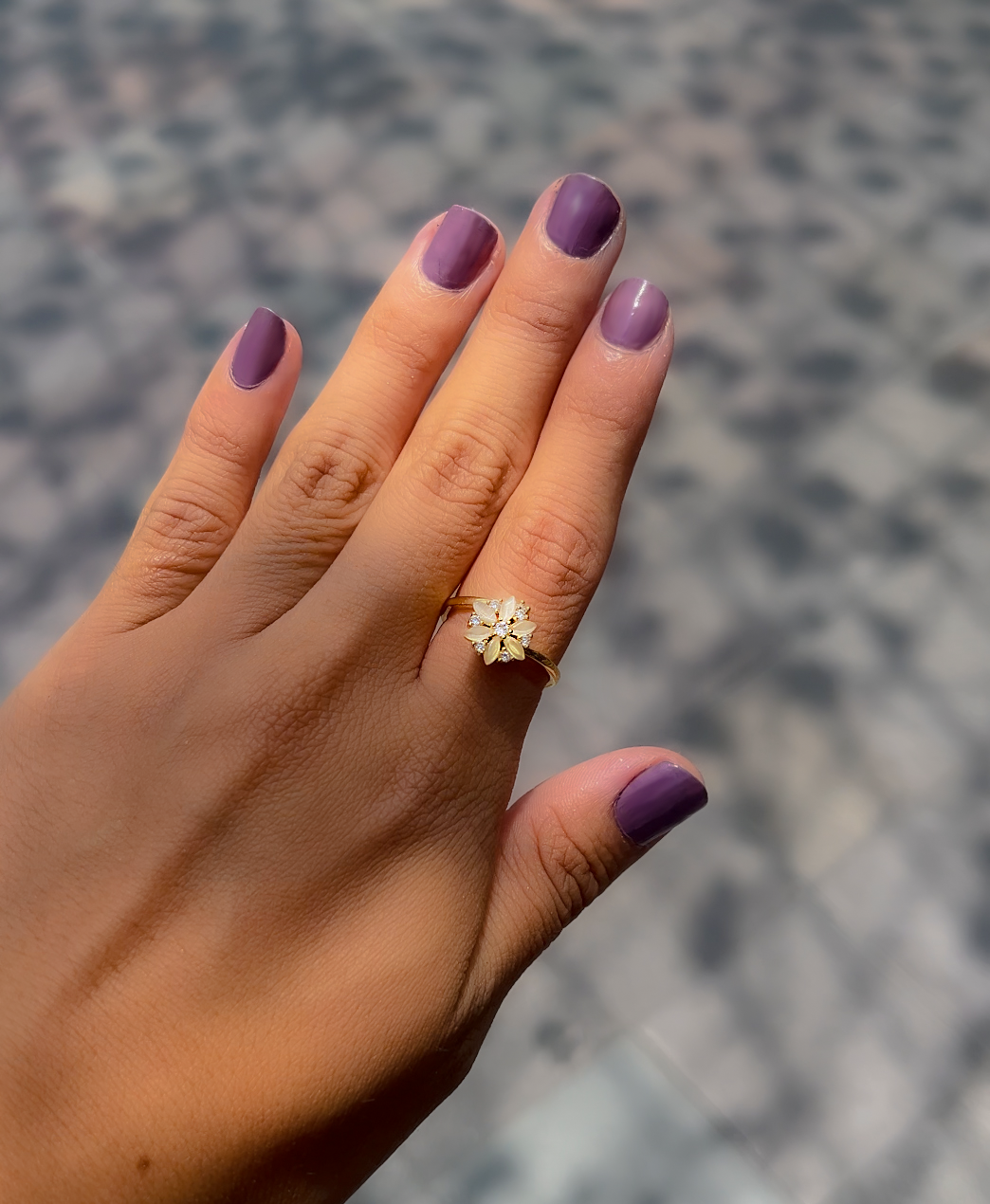 Anillo Antiestrés Flor de Durazno