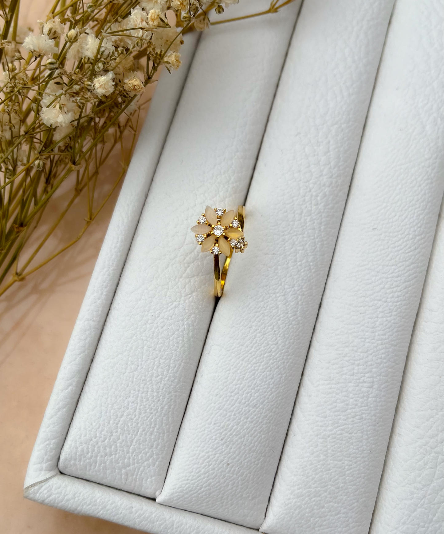 Anillo Antiestrés Flor de Durazno